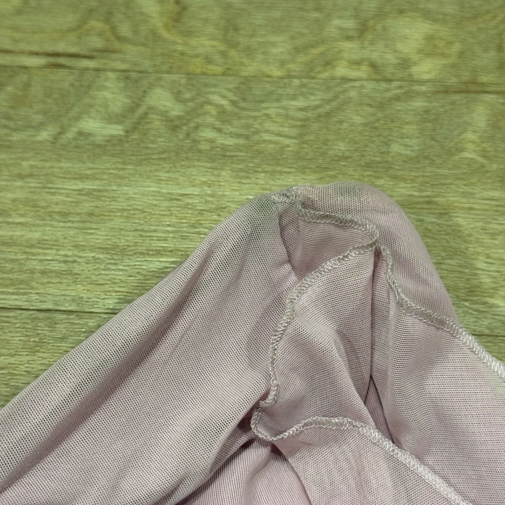 Oh Polly Nevali Badeau Ruffle Detail Maxi Dress Dusty Pink Size 2 - Picture 8 of 8